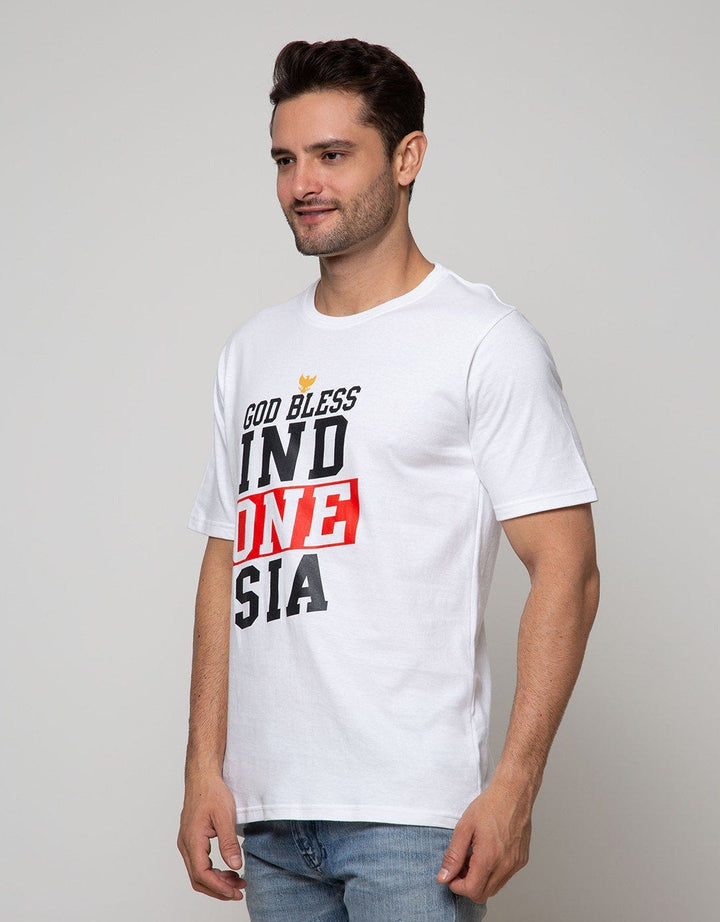 T Zone Short Sleeve T-Shirt God Bless Indonesia