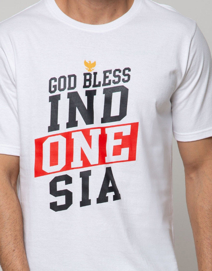 T Zone Short Sleeve T-Shirt God Bless Indonesia