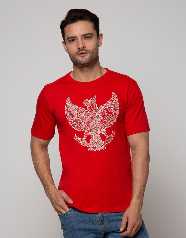 T Zone Short Sleeve T-Shirt Indonesia Collection Print Batik