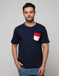 T Zone Short Sleeve T-Shirt Indonesia Flag Pocket