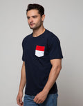 T Zone Short Sleeve T-Shirt Indonesia Flag Pocket