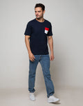 T Zone Short Sleeve T-Shirt Indonesia Flag Pocket