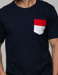 T Zone Short Sleeve T-Shirt Indonesia Flag Pocket