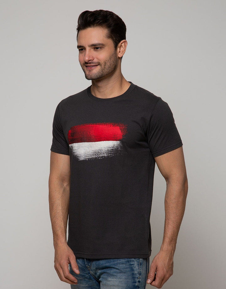 T Zone Short Sleeve T-Shirt Photoprint Indonesia Flag