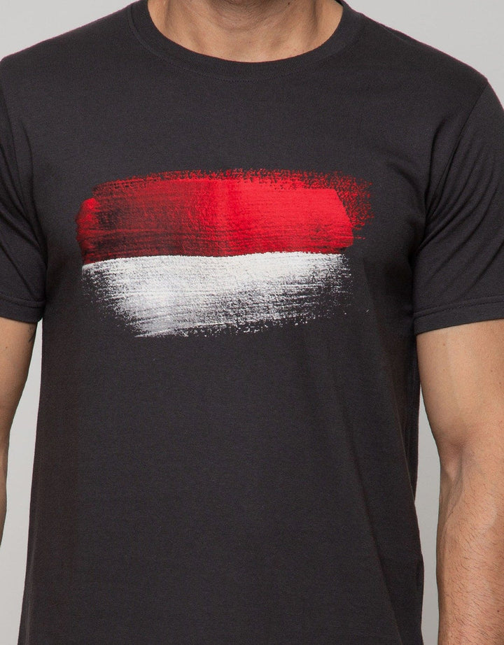 T Zone Short Sleeve T-Shirt Photoprint Indonesia Flag