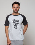 T Zone Short Sleeve Raglan T-Shirt Print Slogan Dream
