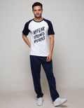 T Zone Short Sleeve Raglan T-Shirt Print Slogan No Fear