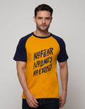 T Zone Short Sleeve Raglan T-Shirt Print Slogan No Fear