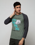 T Zone Long Sleeve Raglan T-Shirt Print Cap Series