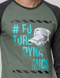 T Zone Long Sleeve Raglan T-Shirt Print Cap Series