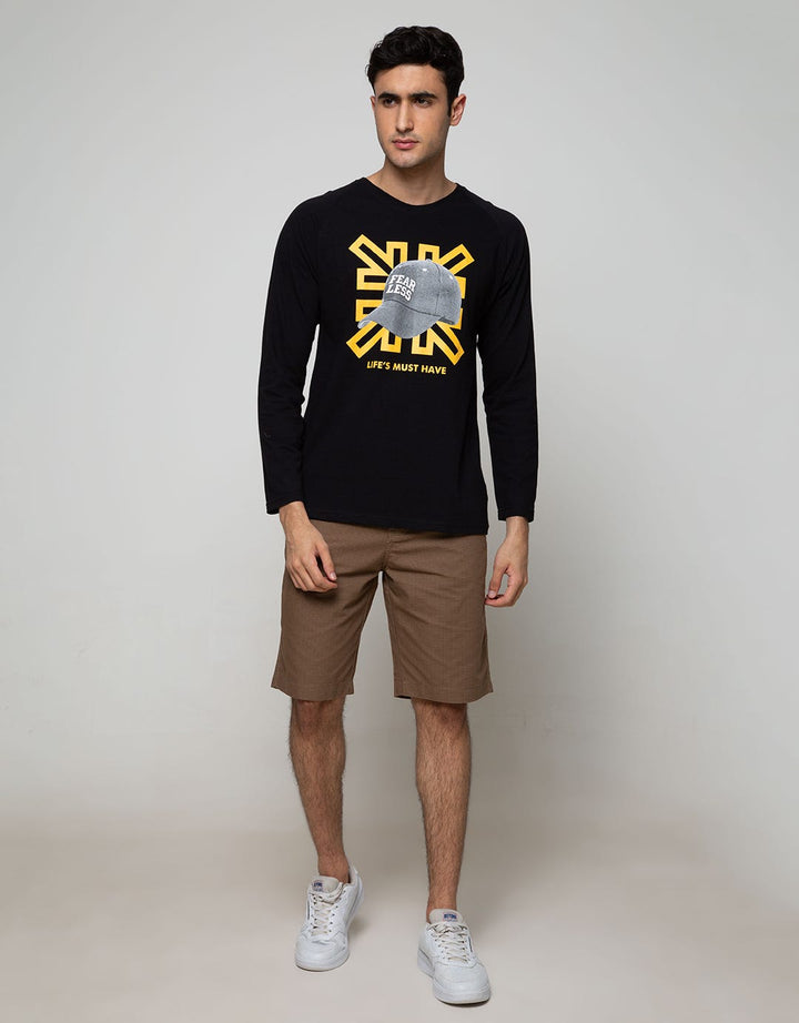 T Zone Long Sleeve Raglan T-Shirt Raglan Long Print Cap Series