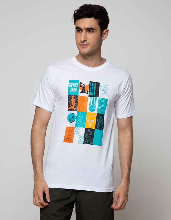 T Zone Short Sleeve T-Shirt Warner Bross Space Jam Movie Lebron James