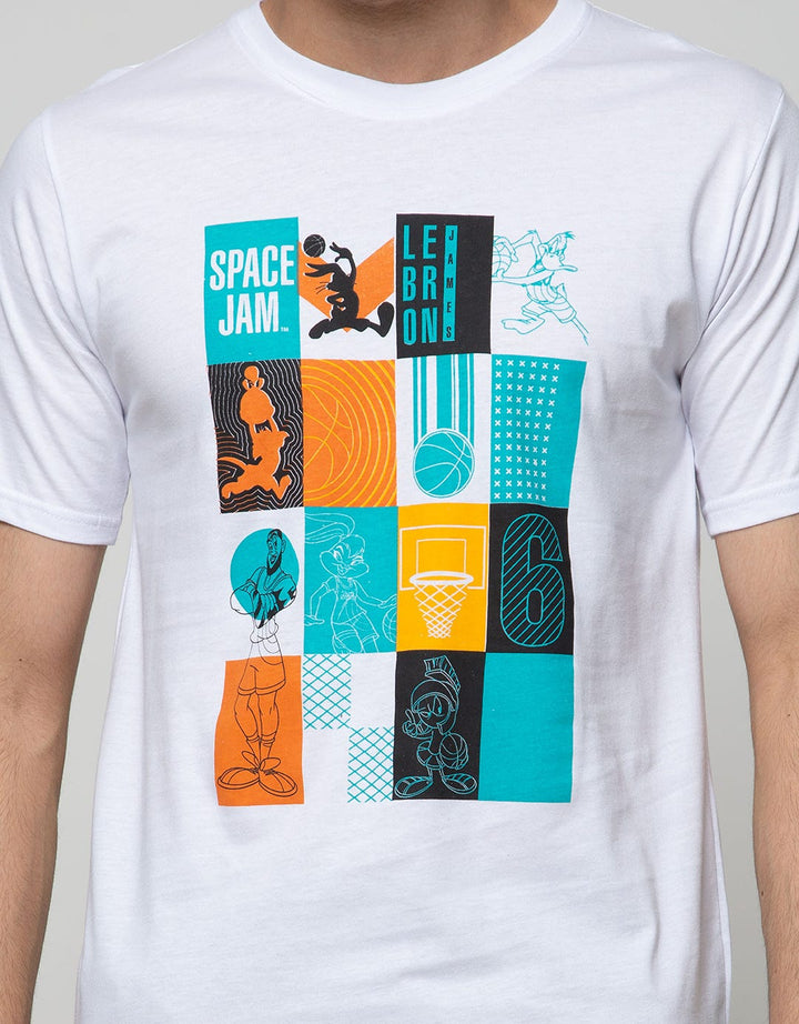 T Zone Short Sleeve T-Shirt Warner Bross Space Jam Movie Lebron James