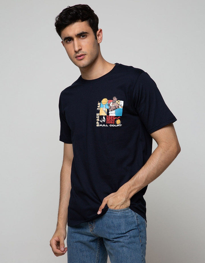 T Zone Short Sleeve T-Shirt Wb Space Jam Movie Slam Dunk