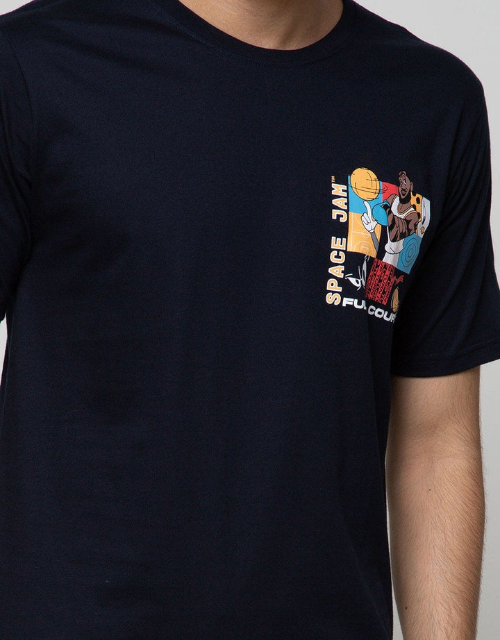 T Zone Short Sleeve T-Shirt Wb Space Jam Movie Slam Dunk