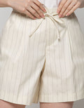Nevada Short Pants Stripe Cotton With Belt