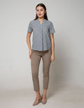 Connexion Short Sleeve Blouse Poly Print Antique Tiles