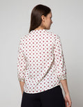 Connexion Blouse Print Matahari V-Neck Hai Collar