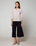 Connexion Blouse Print Matahari V-Neck Hai Collar