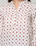 Connexion Blouse Print Matahari V-Neck Hai Collar