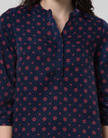 Connexion Blouse Print Matahari V-Neck Hai Collar