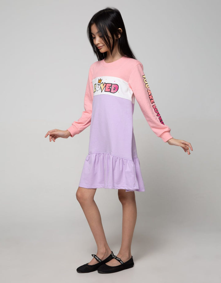 Aero Long Sleeve Midi Dress Loved Cat