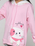 Aero Sweatshirt Hoodie Aplikasi Meow Cute