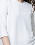 Connexion Long Sleeve T-Shirt Texture Knit Round Neck Big Hem