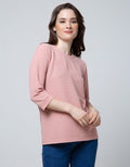 Connexion Long Sleeve T-Shirt Texture Knit Round Neck Big Hem