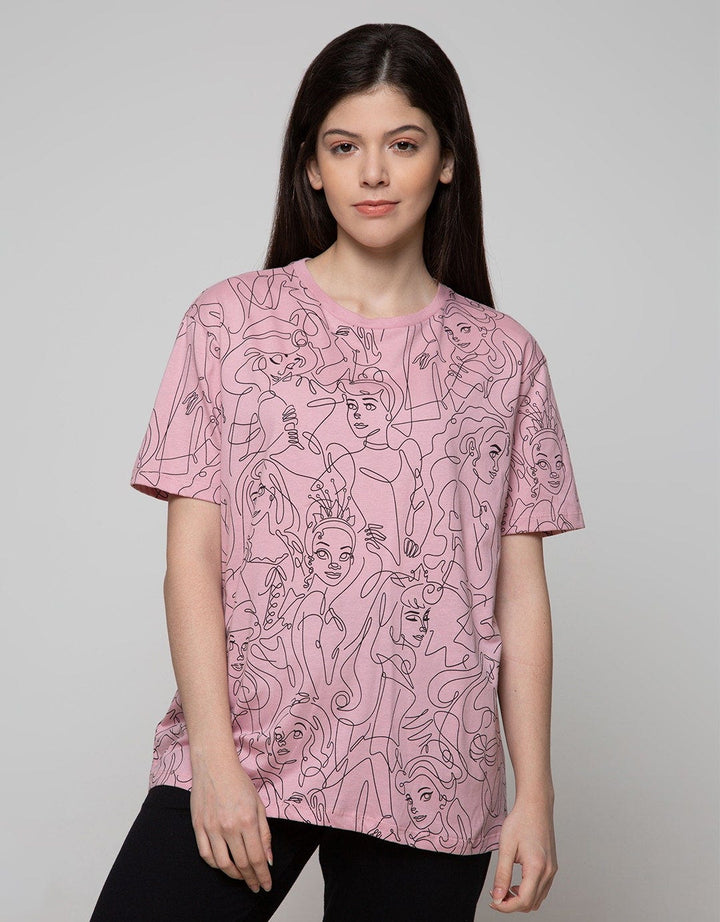 Disney Short Sleeve T-Shirt Princess Full Print