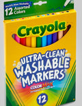 Bandai Crayola Ultra Clean Washable Fine Line Markers - 12 Color