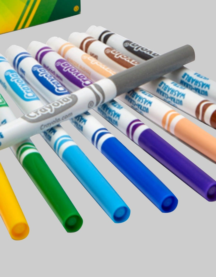 Bandai Crayola Ultra Clean Washable Fine Line Markers - 12 Color