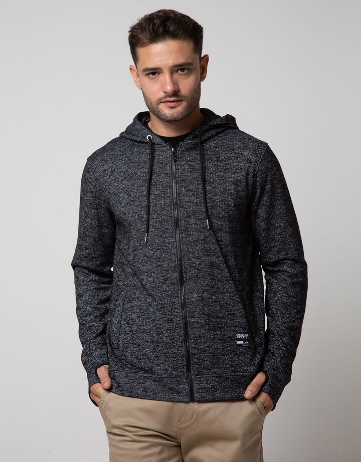 d&f Sweatshirt Long Sleeve Blackpiping Heather