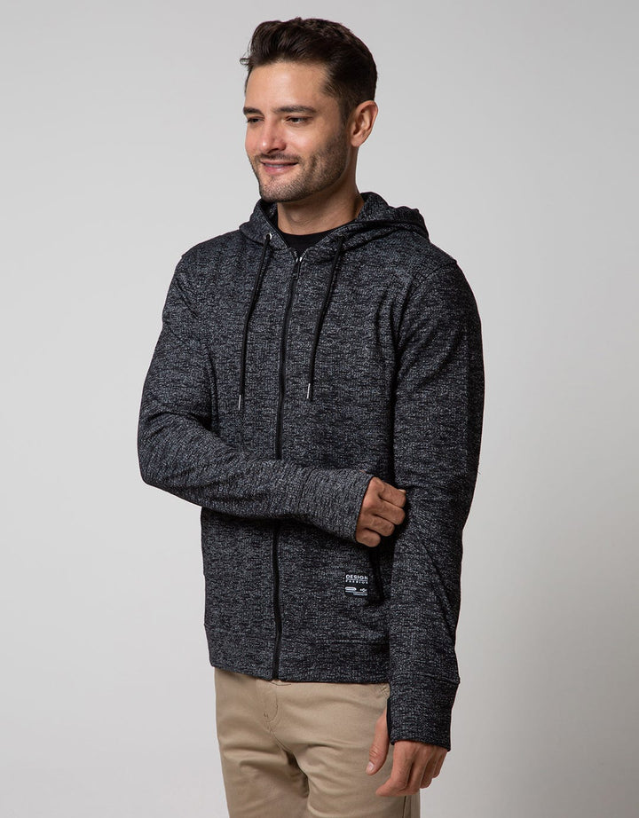 d&f Sweatshirt Long Sleeve Blackpiping Heather