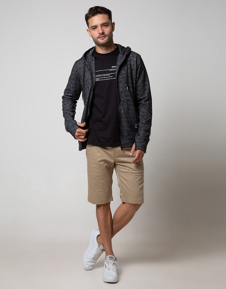 d&f Sweatshirt Long Sleeve Blackpiping Heather