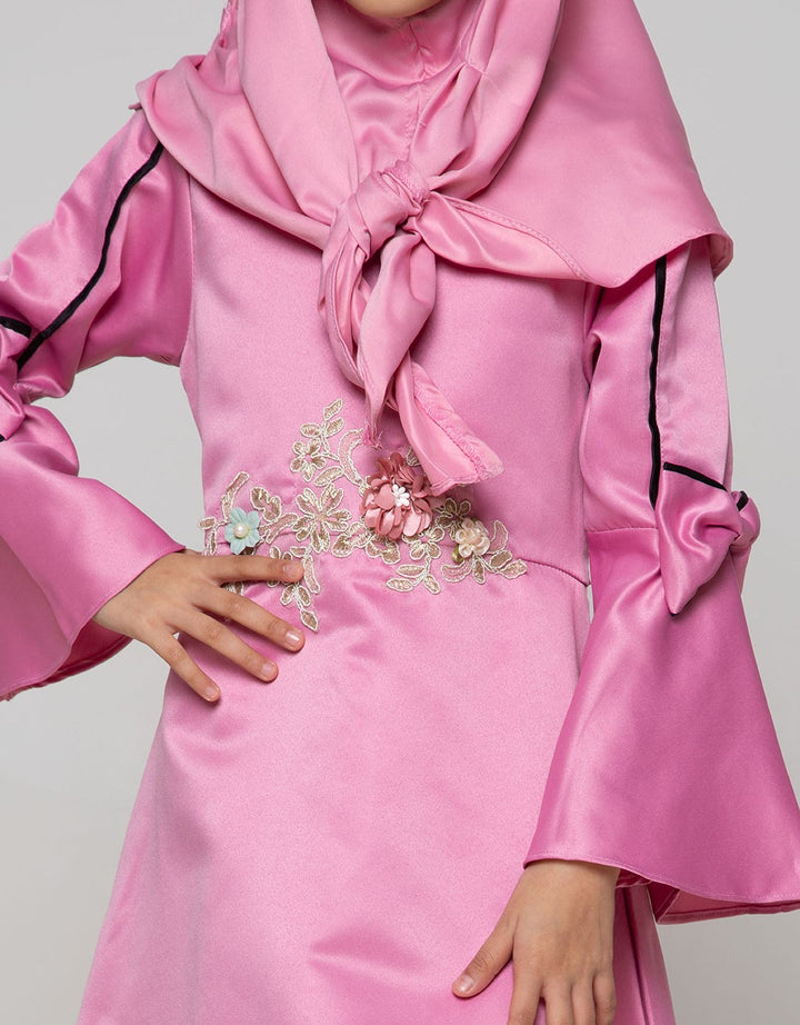 Nywan Apparel Baju Gamis Pesta Anak Flare Sleeve