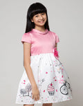 Nywan Apparel Dress Satin  Anak Bicycle And Cake