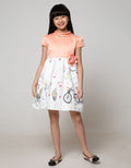 Nywan Apparel Dress Satin  Anak Bicycle And Cake