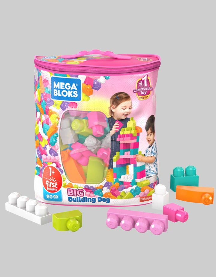 Mega Bloks Big Building Bag (80 Pcs) - Pink