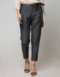 Details Capri Pants Tappered With Tie Knot On Side