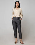 Details Capri Pants Tappered With Tie Knot On Side