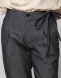 Details Capri Pants Tappered With Tie Knot On Side