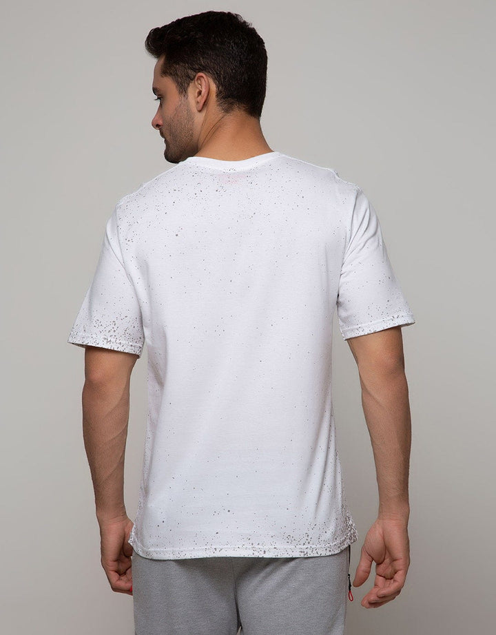 American Jeans Short Sleeve T-Shirt Full Print Red On