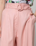 Details Long Pants Cullote With Belt