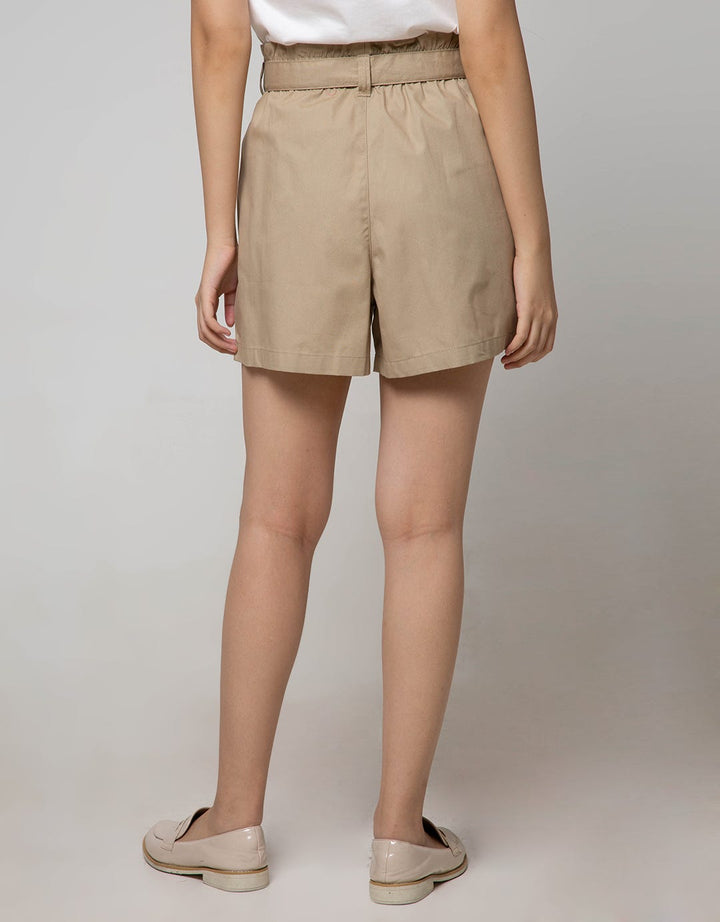 Details Short Pants With Ruffles On Waist