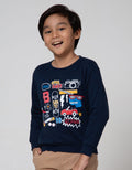 Little M Dino Embroidery Sweater