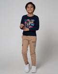 Little M Dino Embroidery Sweater