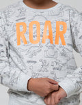 Little M Sweater Fullprint Dino Roar