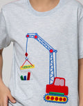 Little M Short Sleeve T-Shirt Bordir Pocket Crane