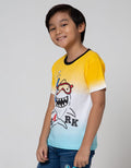 Little M Short Sleeve T-Shirt Fullprint Shark Ombre